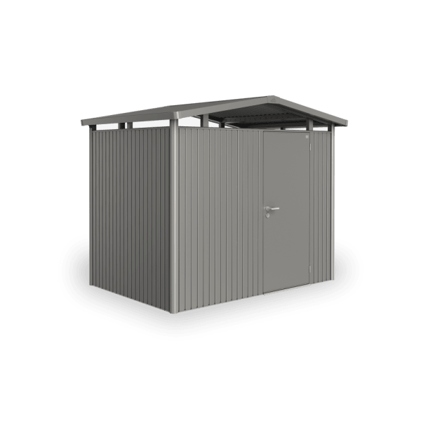 CASETA METALICA BIOHORT JARDIN PANORAMA P4 COLOR GRIS CUARZO