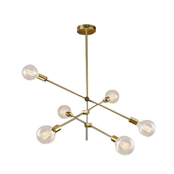 Lampara modelo JERUSALEN Bronce de 6 luces FABRILAMP