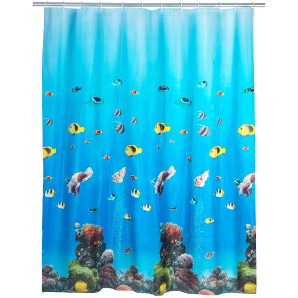 Cortina de baño fabricada en PVC 180x200cm estampado submarino 19122 ocean