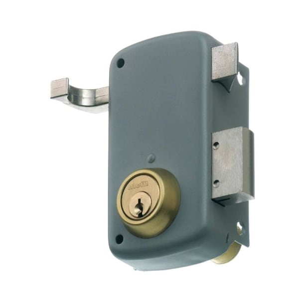 Cerradura mcm sobreponer 2556ap-50-i gris europerfil tirador