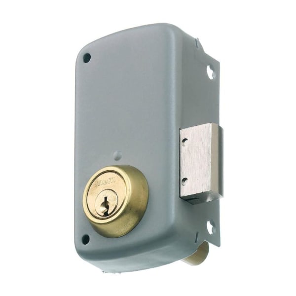 Cerradura mcm sobreponer 2556cp-50-derecha gris cilindro europerfil