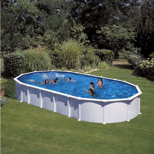 Piscina de aço branca 730 x 375 x 132 cm