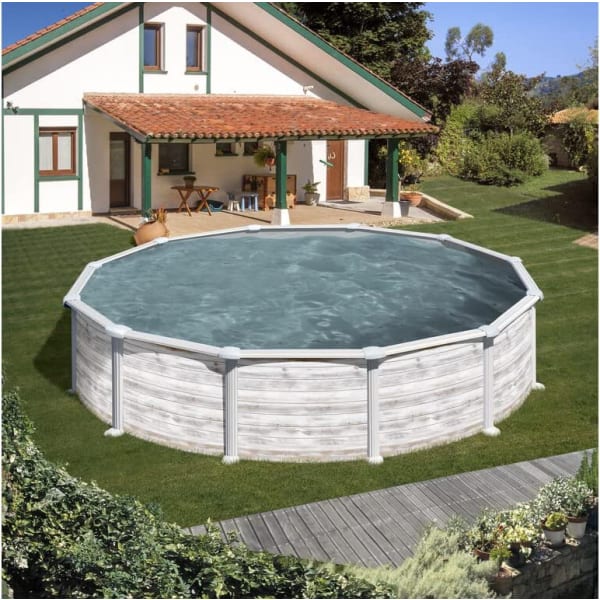 Piscina de aço imitação nórdico ø 350 x 132 cm