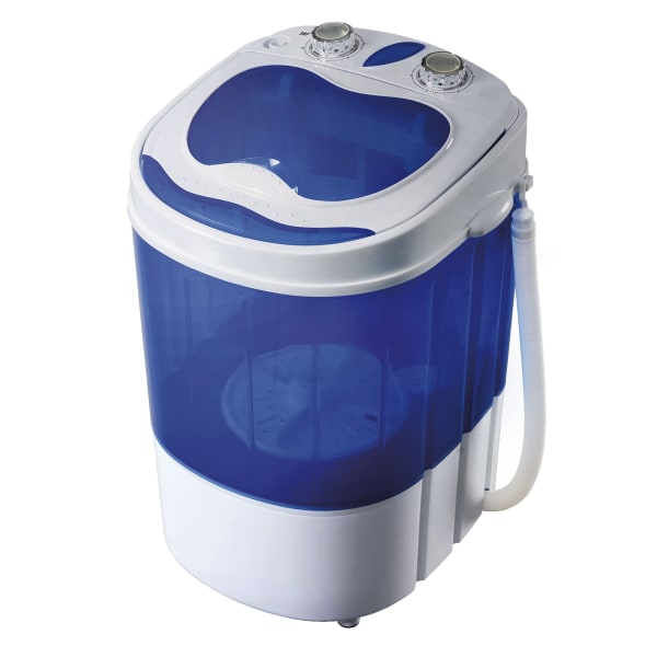 Mini lavadora portátil con centrifugado, camp briebe wm1111 blanco/azul 150