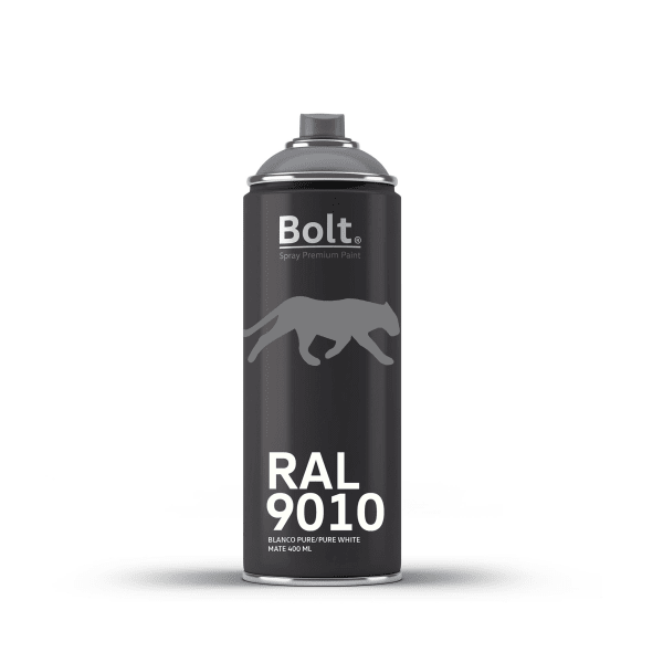 Spray bolt premium acrilico mate ral 400 ml (ral 9010 blanco puro)