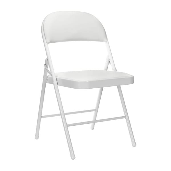 Silla plegable acolchada blanca 7house