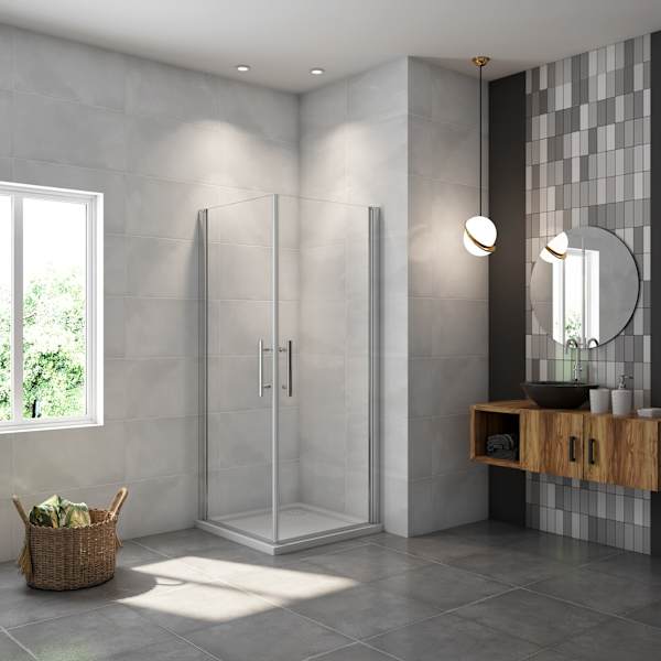 Mampara de ducha rectangular abatible giratoria,(740-760)x(880-900)x1950mm