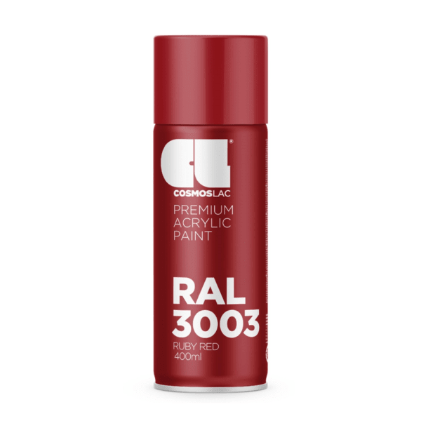 Spray premium acrylic brillante ral  400 ml (ral 3003 rojo rubã­)