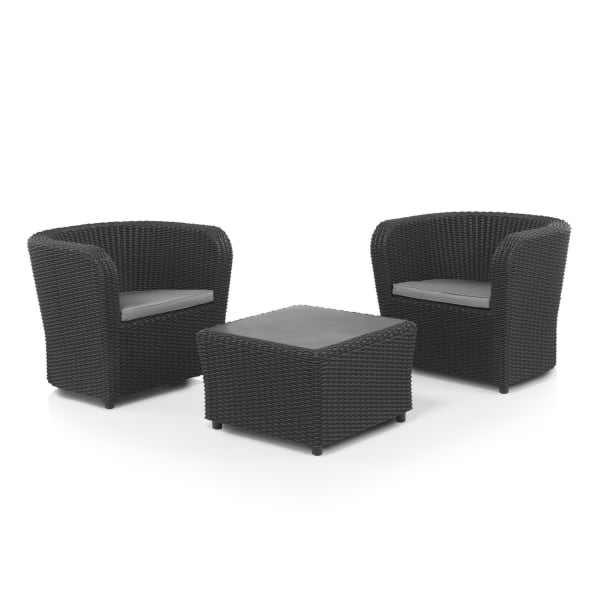 Conjunto muebles de jardín turia tete a tete - grafito