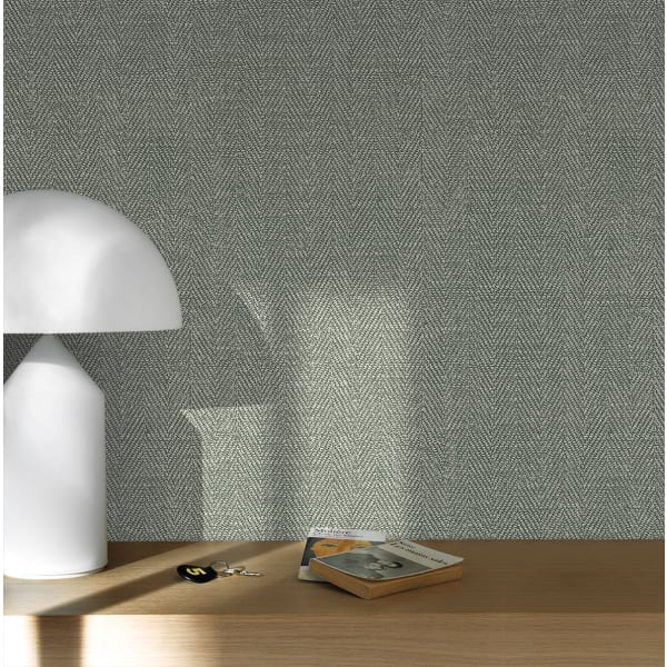 Papel pintado tnt textura textil espiga verde