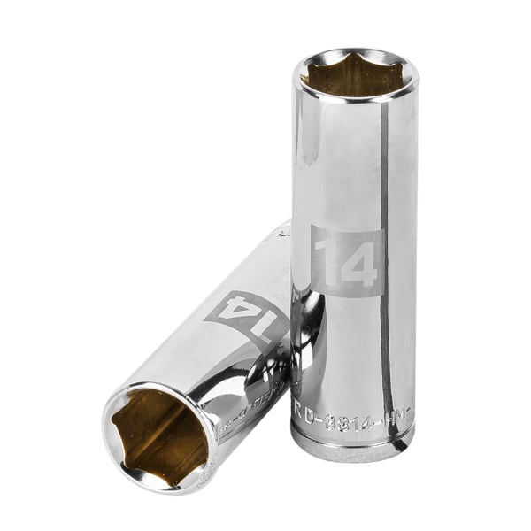 Llave vaso hexagonal larga, cuadro 3/8" - 14 mm