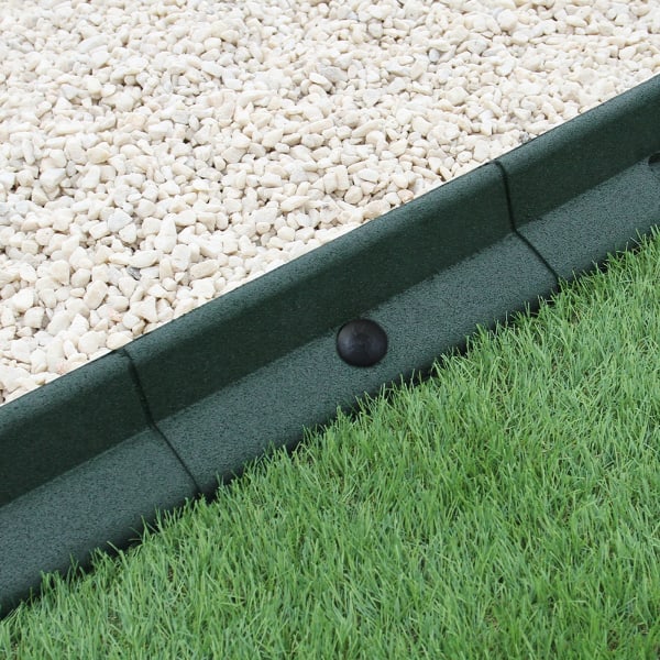 Bordas de grama verde flexível Fontagens de jardim de 12 x 1,2m pacote