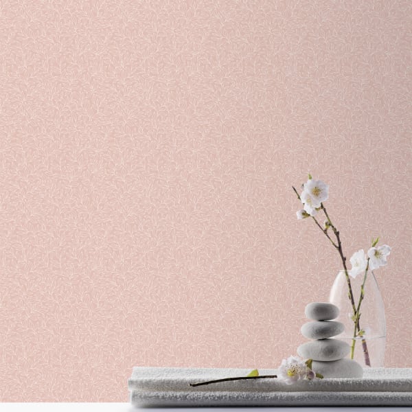 Papel pintado texturizado tnt hoja de plantilla rosa