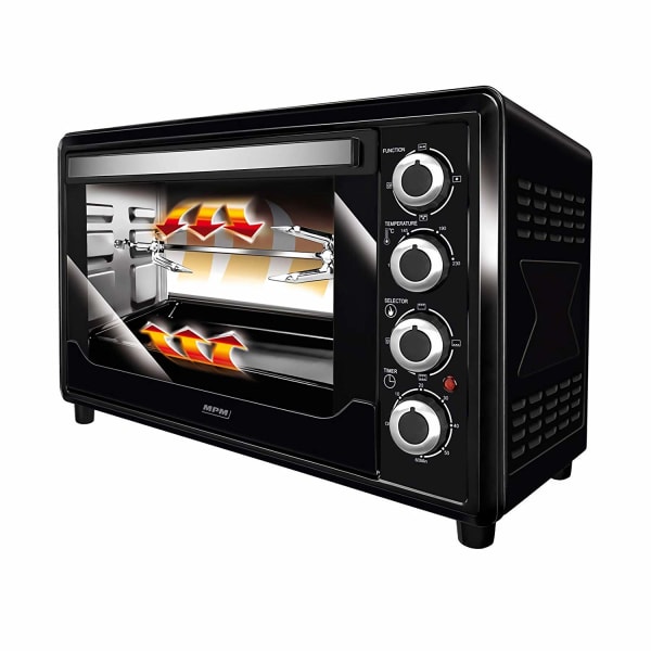 Horno convección sobremesa, 45l, acero inoxid mpm mpe/07t negro 2000w