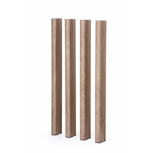 Pernas de alumínio efeito de madeira para mondum mediterrâneo h62.5 cm