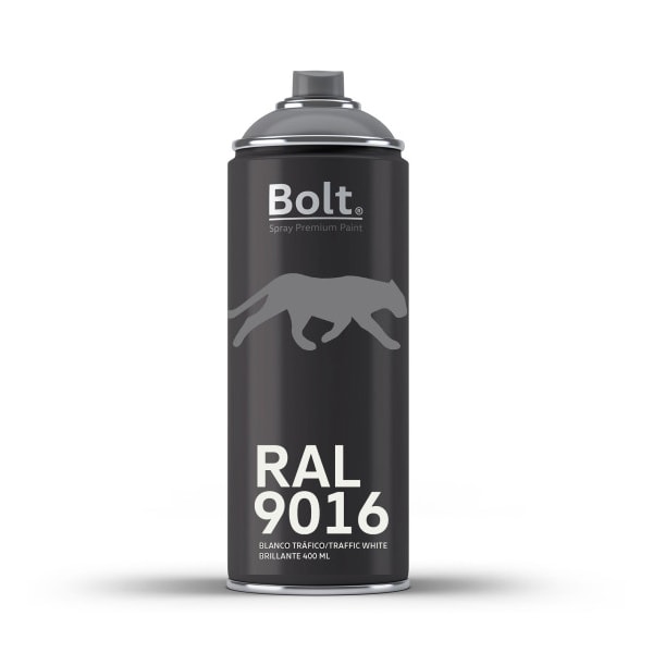 Spray bolt premium acrilico brillante ral 400 ml (ral 9016 blanco tráfico)