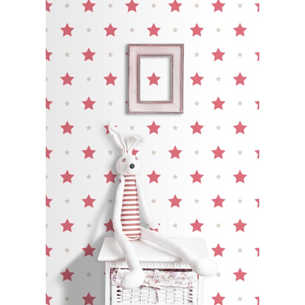 Papel pintado estrellas granate