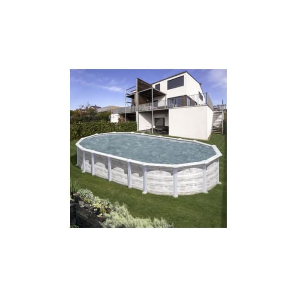 Piscina de aço imitação nórdico 610 x 375 x 132 cm