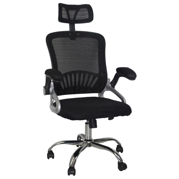 Cadeira de secretária com rodas new order preto 120x104x59,5cm thinia home