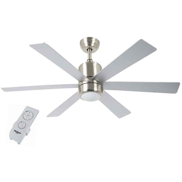 Ventilador niquel MONACO led control remoto BASTILIPO