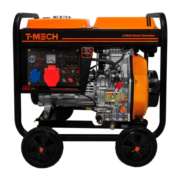 Gerador a diesel de estrutura aberta T-Mech 5kVA