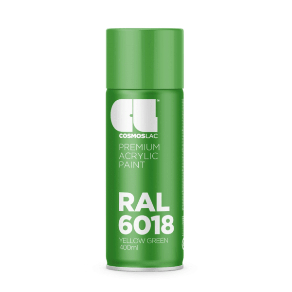 Spray premium acrylic brillante ral  400 ml (ral 6018 verde amarillento)