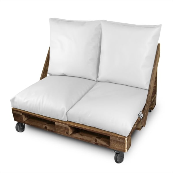 Cojín multiusos suelo o respaldo o asiento para palets exterior blanco happ