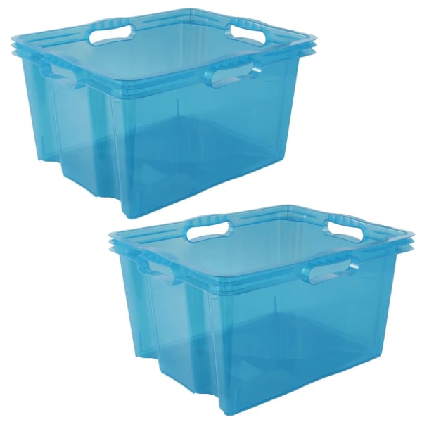 Keeeper Franz Pack 2 cajas de almacenaje Azul, 43x35x23 cm