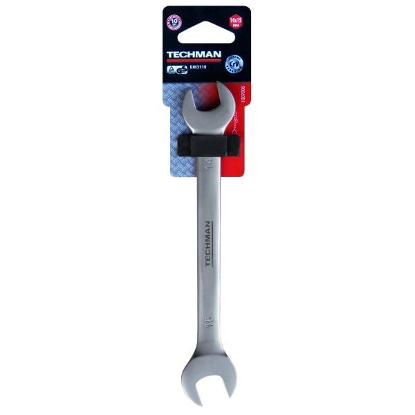 Llave de extremo abierto industrial doble 16 x 17 mm