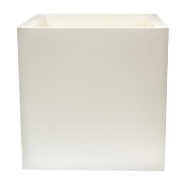 WellHome Macetero de polietileno blanco 50x50 cm