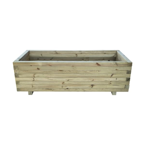 Jardinera rectangular madera 100x50x40 cuadradillo autoclave-madelea