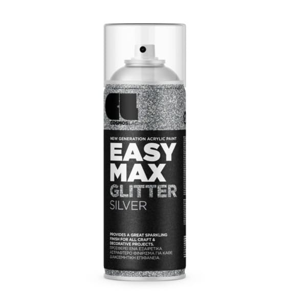 Spray easy max acrylic glitter cosmos lac 400 ml (glitter plata 910)