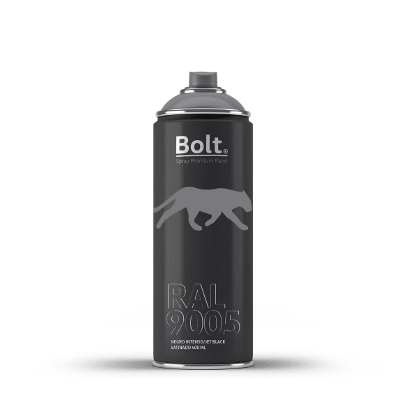 Spray bolt premium acrilico satinado ral 400 ml (ral 9005 negro intenso)