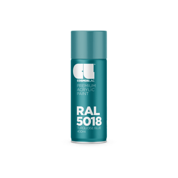 Spray premium acrylic brillante ral  400 ml (ral 5018 azul turquesa)