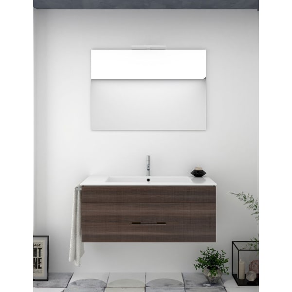Móvel de banho FLORENCIA, lavatório y espelho FRESNO TEA 100x40Cm