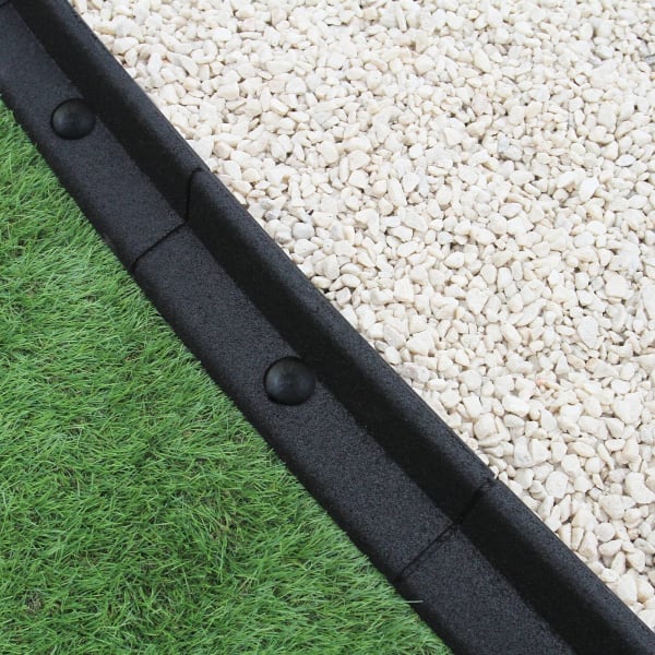 Bordas de grama preta flexíveis fronteiras de jardim  6 x 1,2m pacote