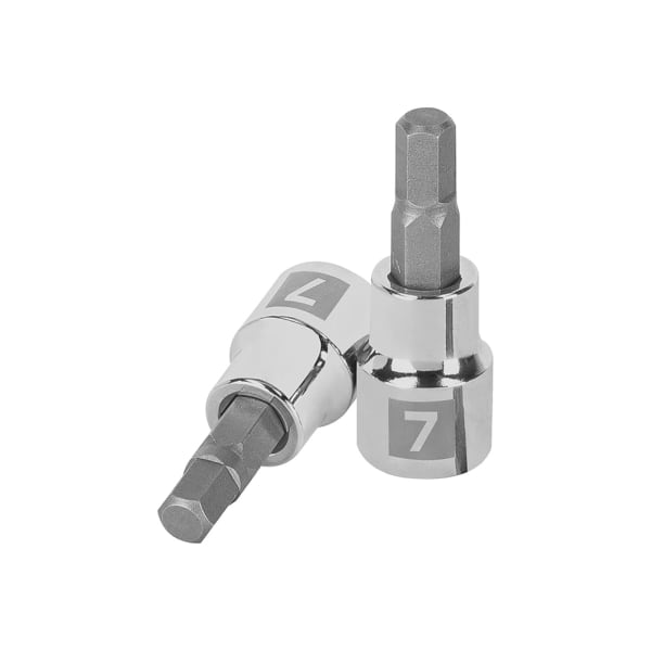 Llave punta hexagonal Allen, cuadro 3/8" - 7 mm