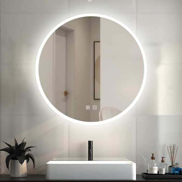 Espelho de casa de banho led de 80 cm + anti-embaciamento