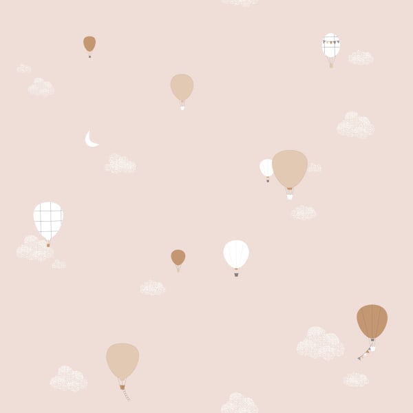 Papel pintado texturizado tnt globos rosa