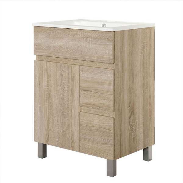 Kibath mueble de baño con lavabo urban 60x45 cm cambrian 2 caj. Y 2 puertas