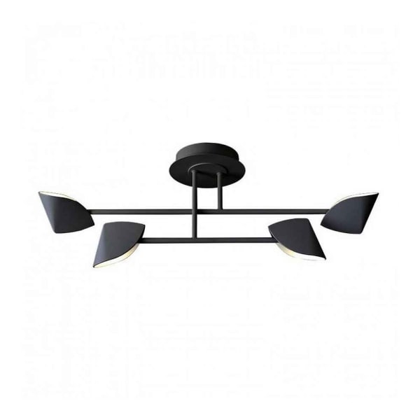 Lampara plafon capuccina negro calida 80cm