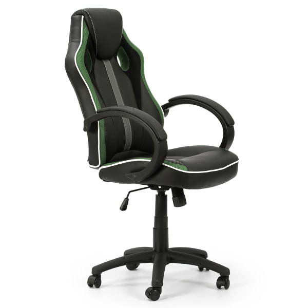 Cadeira de escritório elevatória e reclinável formula, color preto/verde
