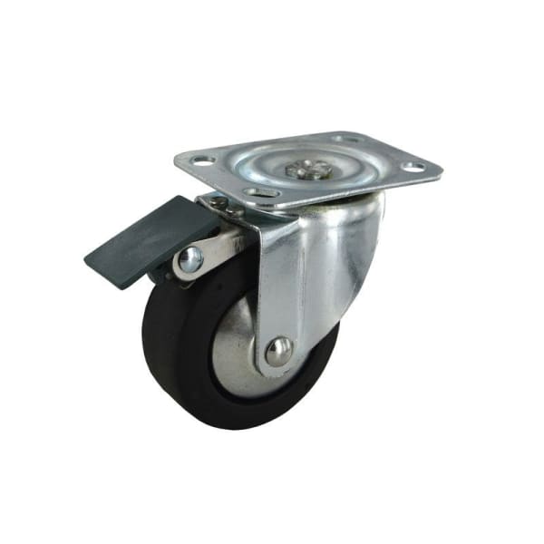 Rueda giratoria con plato, diam.65 mm