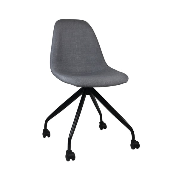 Cadeira de secretária com rodas basic cinzento 85,7x46,5x55,5cm thinia home