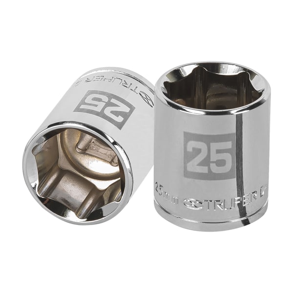 Llave vaso hexagonal, cuadro 1/2" - 25 mm
