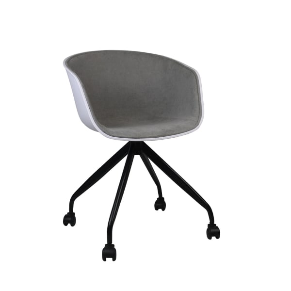 Cadeira de secretária com rodízios simply grey 78,6x54x49cm thinia home