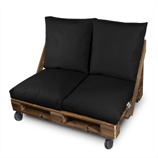 Cojín multiusos suelo o respaldo o asiento para palets exterior negro happe