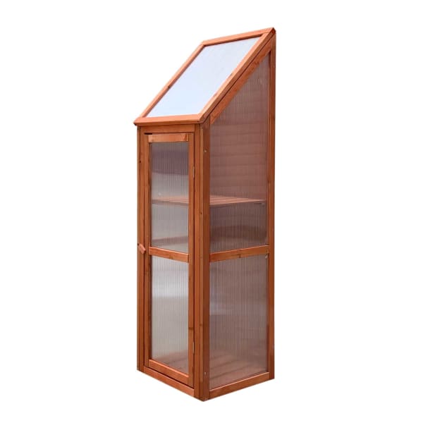 Invernadero gardiun wooden iii 35x41x132 cm vertical en madera y policarbon