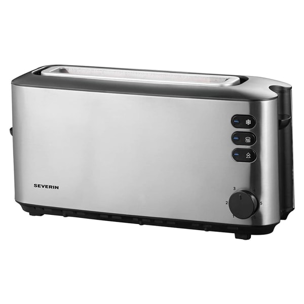 Torradeira automática severin - 1000 w - corpo em aço inoxidável com parede