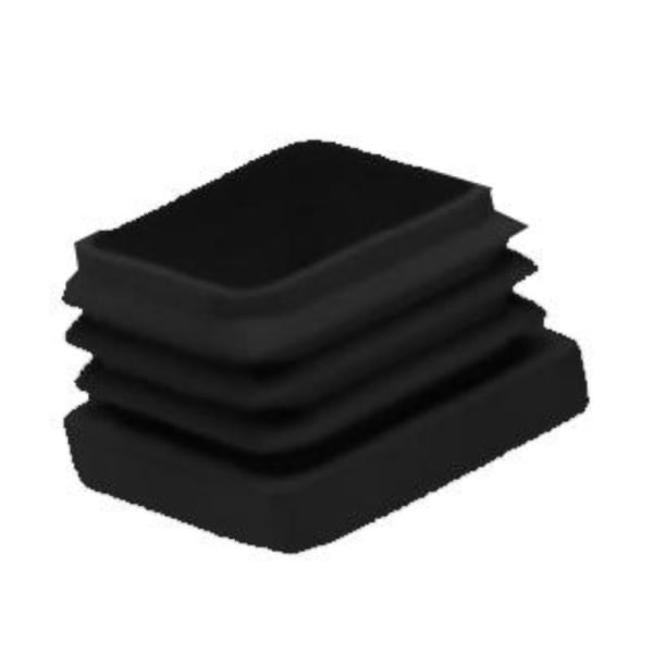 Conteras de plástico cuadradas 35x35mm para interior de color negro  (caja
